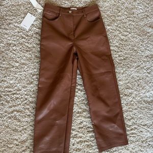 NWT Wilfred Melina Cropped leather pants